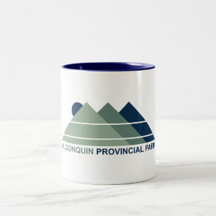 Caneca De Café Em Dois Tons Algonquin Provincial Park Mountain Sun