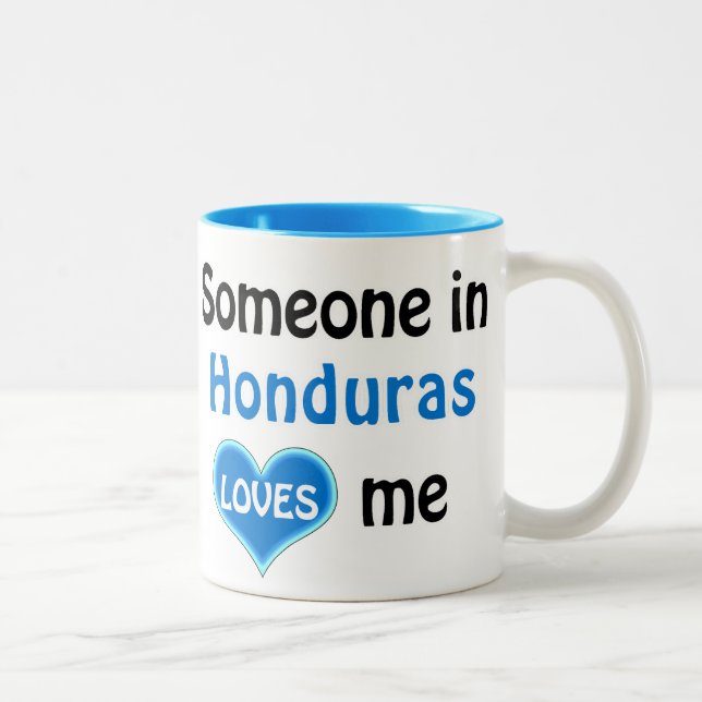 Caneca De Café Em Dois Tons Alguém em Honduras me ama (Direita)