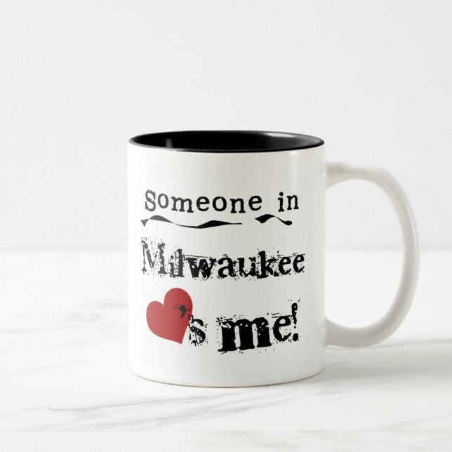 Caneca De Café Em Dois Tons Alguém em Milwaukee (Direita)