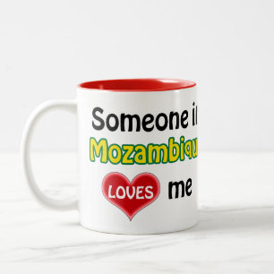Caneca De Café Em Dois Tons Alguém em Moçambique me ama