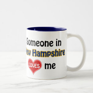 Caneca De Café Em Dois Tons Alguém em New Hampshire me ama