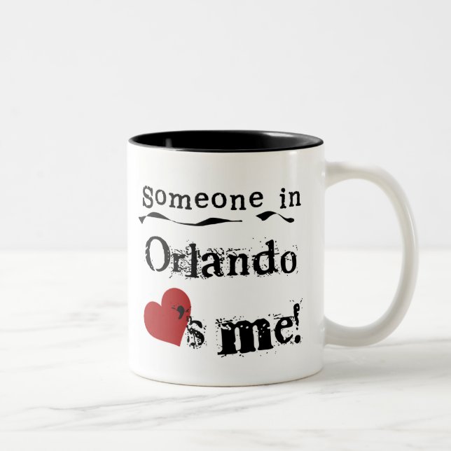 Caneca De Café Em Dois Tons Alguém em Orlando (Direita)