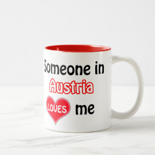 Caneca De Café Em Dois Tons Alguém na Áustria me ama