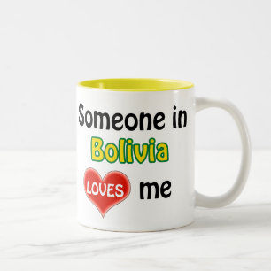 Caneca De Café Em Dois Tons Alguém na Bolívia me ama
