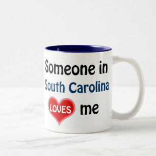 Caneca De Café Em Dois Tons Alguém na Carolina do Sul me ama