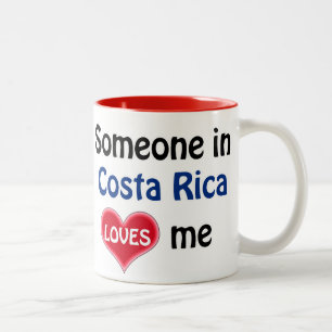 Caneca De Café Em Dois Tons Alguém na Costa Rica me ama