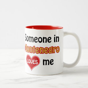 Caneca De Café Em Dois Tons Alguém no Montenegro me ama