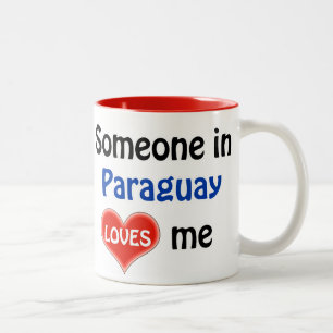 Caneca De Café Em Dois Tons Alguém no Paraguai me ama