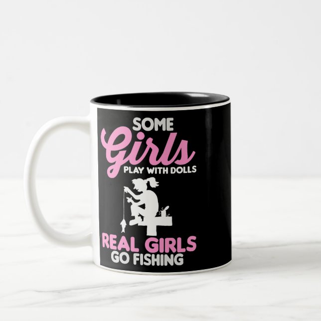 Caneca De Café Em Dois Tons Algumas Meninas Brincam Com Bonecas Raparigas Reai (Esquerda)