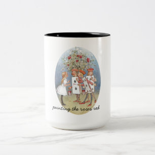 Caneca De Café Em Dois Tons Alice nas Rosas das Maravilhas