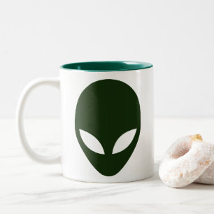 Caneca De Café Em Dois Tons Alienígena