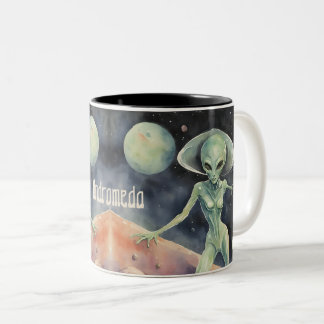 Caneca De Café Em Dois Tons Alienígena extraterrestre