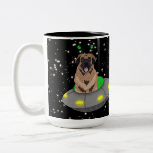 Caneca De Café Em Dois Tons Alienígena OFO Leonberger 
