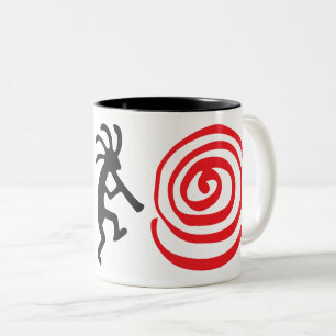 Caneca De Café Em Dois Tons Alienígena ou Kokopelli Humano