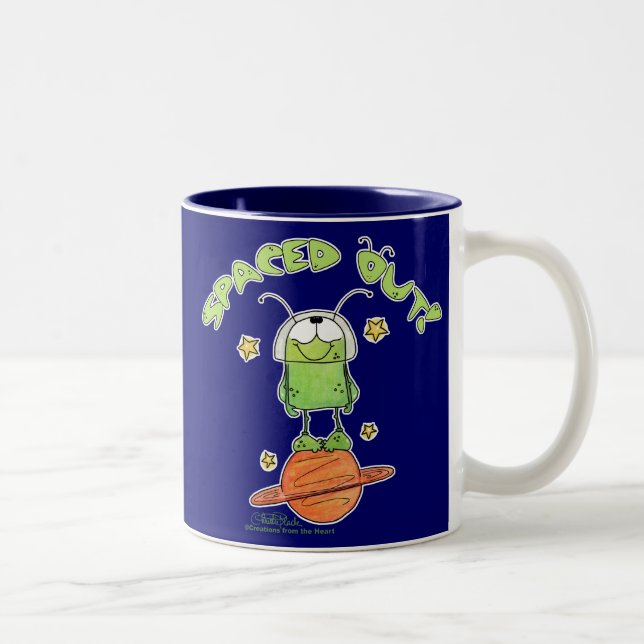 Caneca De Café Em Dois Tons Alienígena Spacted Out (Direita)
