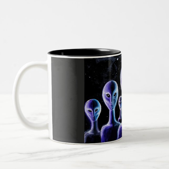 Caneca De Café Em Dois Tons Aliens (Esquerda)