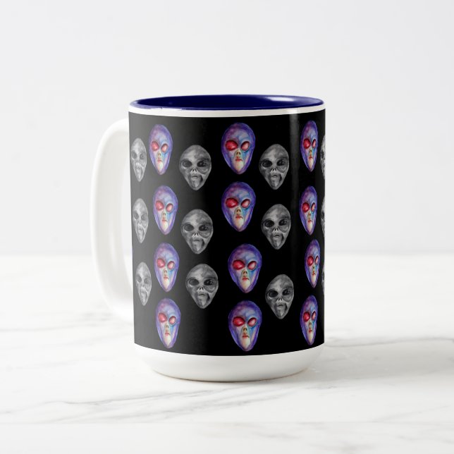Caneca De Café Em Dois Tons Aliens (Frente Esquerda)