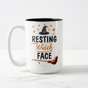 Caneca De Café Em Dois Tons Alimentado por Café & Feitiços Outono de Feitiça