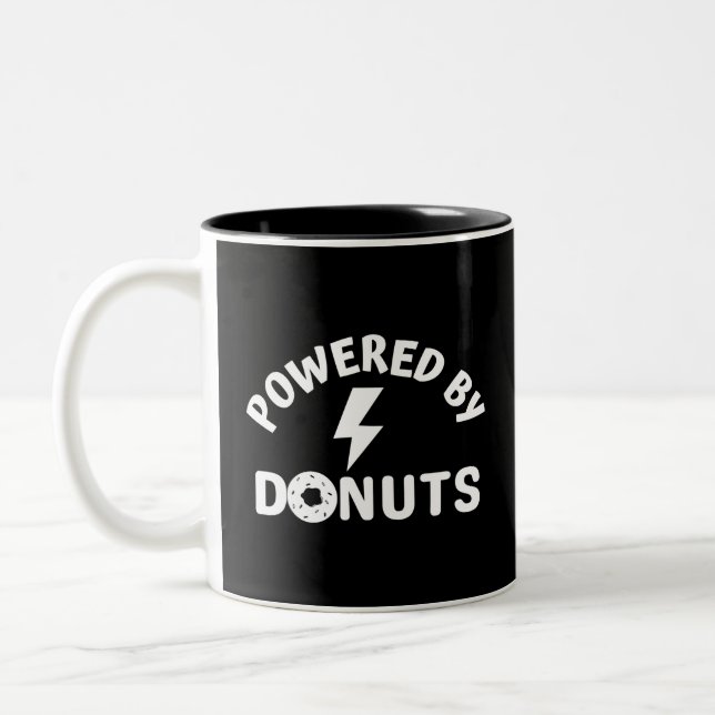 Caneca De Café Em Dois Tons alimentado por donuts (Esquerda)