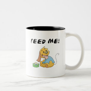 Caneca De Café Em Dois Tons Alimente-me Camisetas e presentes