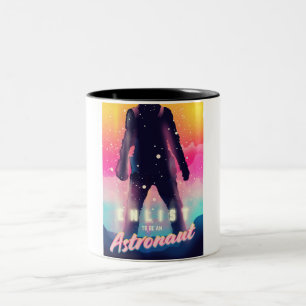 Caneca De Café Em Dois Tons Aliste-se para ser um Astronauta
