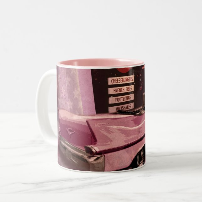Caneca De Café Em Dois Tons All American 50 Collage (Frente Esquerda)