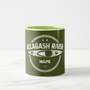Caneca De Café Em Dois Tons Allagash River Maine Kayak