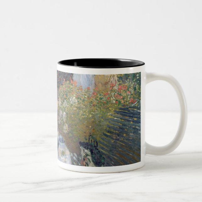 Caneca De Café Em Dois Tons Almoço de Claude Monet |: O jardim Argenteuil de (Direita)