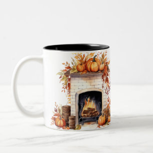 Caneca De Café Em Dois Tons Alô, Coffee Mug, Fall Mug, Vintage fall
