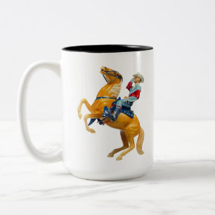 Caneca De Café Em Dois Tons Alô Cowboy a Cavalo