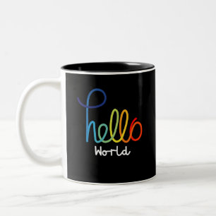 Caneca De Café Em Dois Tons Alô Mug Colorido