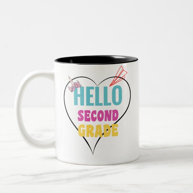 Caneca De Café Em Dois Tons Alô Segundo Grau (Esquerda)