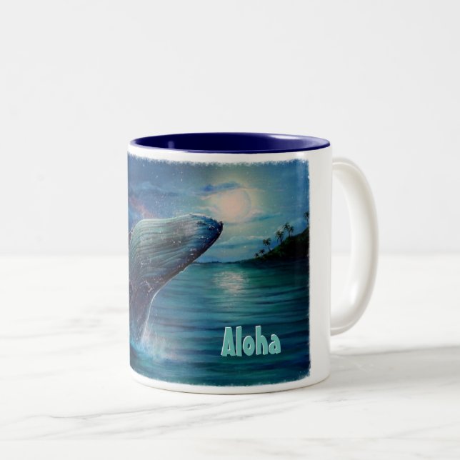Caneca De Café Em Dois Tons Aloha (Frente Esquerda)