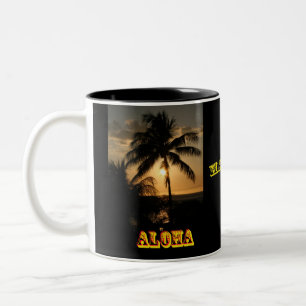 Caneca De Café Em Dois Tons Aloha Havaí