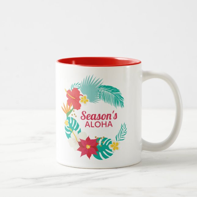 Caneca De Café Em Dois Tons Aloha Hawaiian da temporada (Direita)