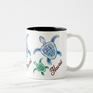 Caneca De Café Em Dois Tons Aloha tartaruga de Havaí