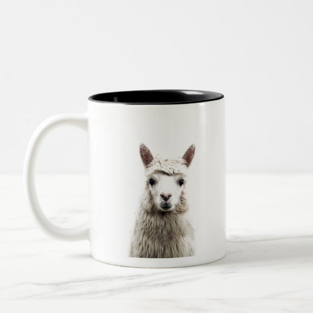 Caneca De Café Em Dois Tons Alpaca branca (Esquerda)