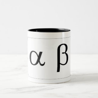 Caneca De Café Em Dois Tons Alpha Beta Mug