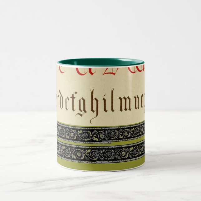 Caneca De Café Em Dois Tons Alphabet Mug (Centro)