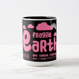 Caneca De Café Em Dois Tons Alterações climáticas   Poluição por carbono   Açã