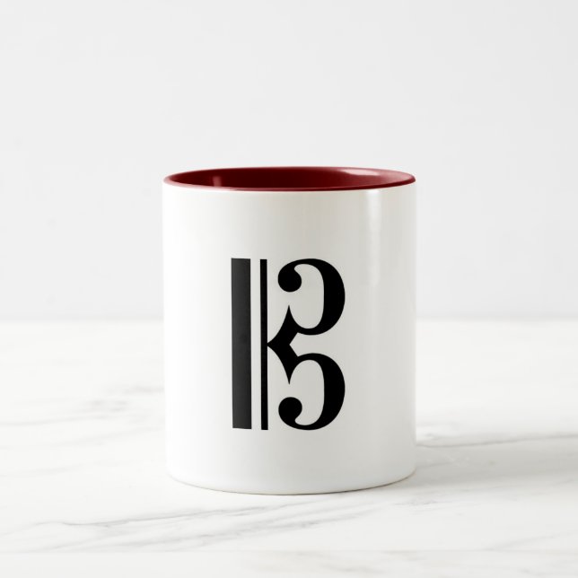 Caneca De Café Em Dois Tons alto-clef (Centro)