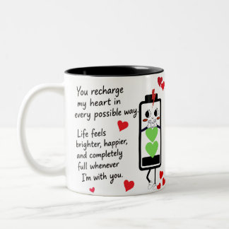 Caneca De Café Em Dois Tons Ama