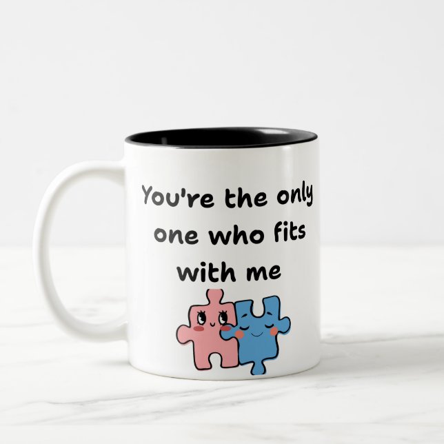 Caneca De Café Em Dois Tons Ama (Esquerda)