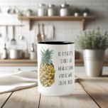 Caneca De Café Em Dois Tons Amacião de Aquarela Moderna e Cota Engraçada Posit<br><div class="desc">Amacião de Aquarela Moderna e Cota Engraçada Positiva</div>