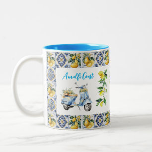 Caneca De Café Em Dois Tons Amalfi Coast Lemons Vespa