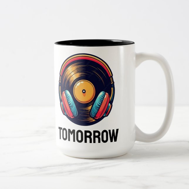 Caneca De Café Em Dois Tons amanhã (Direita)