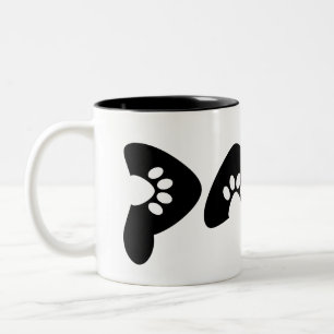 Caneca De Café Em Dois Tons Amante de animais se sentindo