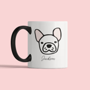 Caneca De Café Em Dois Tons Amante de Cachorro Fofo Mãe de Cachorro Pai de Cac