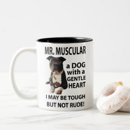 Caneca De Café Em Dois Tons Amante de Cães Pitbull
