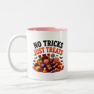 Caneca De Café Em Dois Tons 🍬 Amante de Doces de Halloween Frase Engraçada 👻